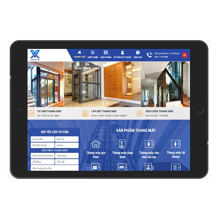 Thiết Kế Website Dịch Vụ Cầu Thang Máy MA-330