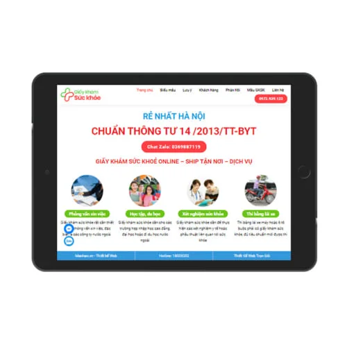 Mẫu Website Giấy Khám Sức Khoẻ MA-522