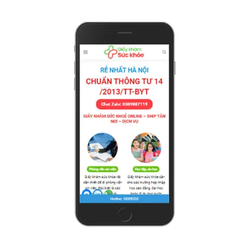 Mẫu Website Giấy Khám Sức Khoẻ MA-522