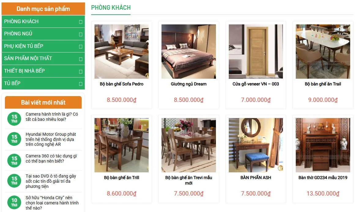 Thiết Kế Website Bán Nội Thất MA-562