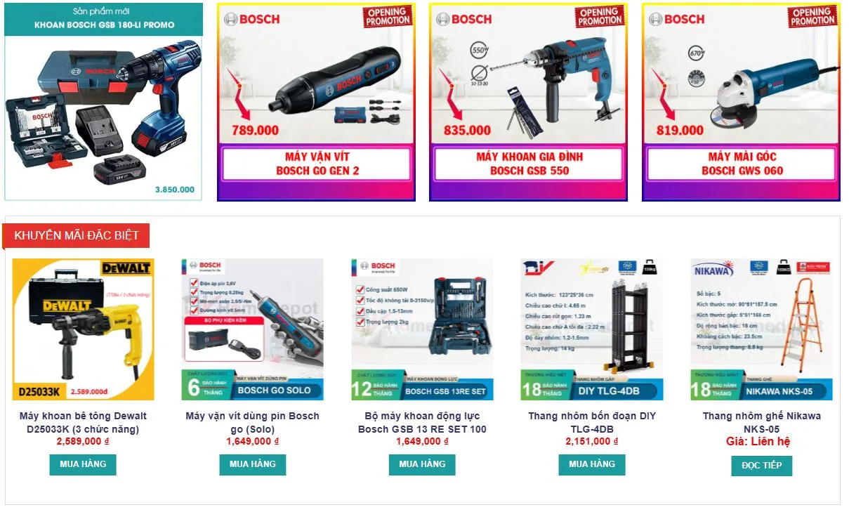 Thiết Kế Website Bán Thiết Bị Điện MA-537