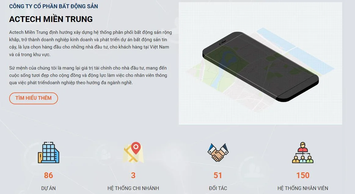Thiết Kế Website Bất Động Sản MA-533