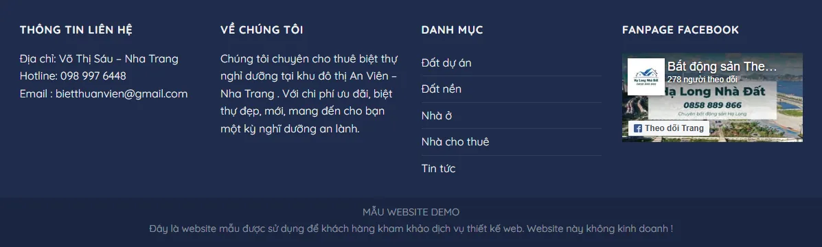 Thiết Kế Website Bất Động Sản MA-543