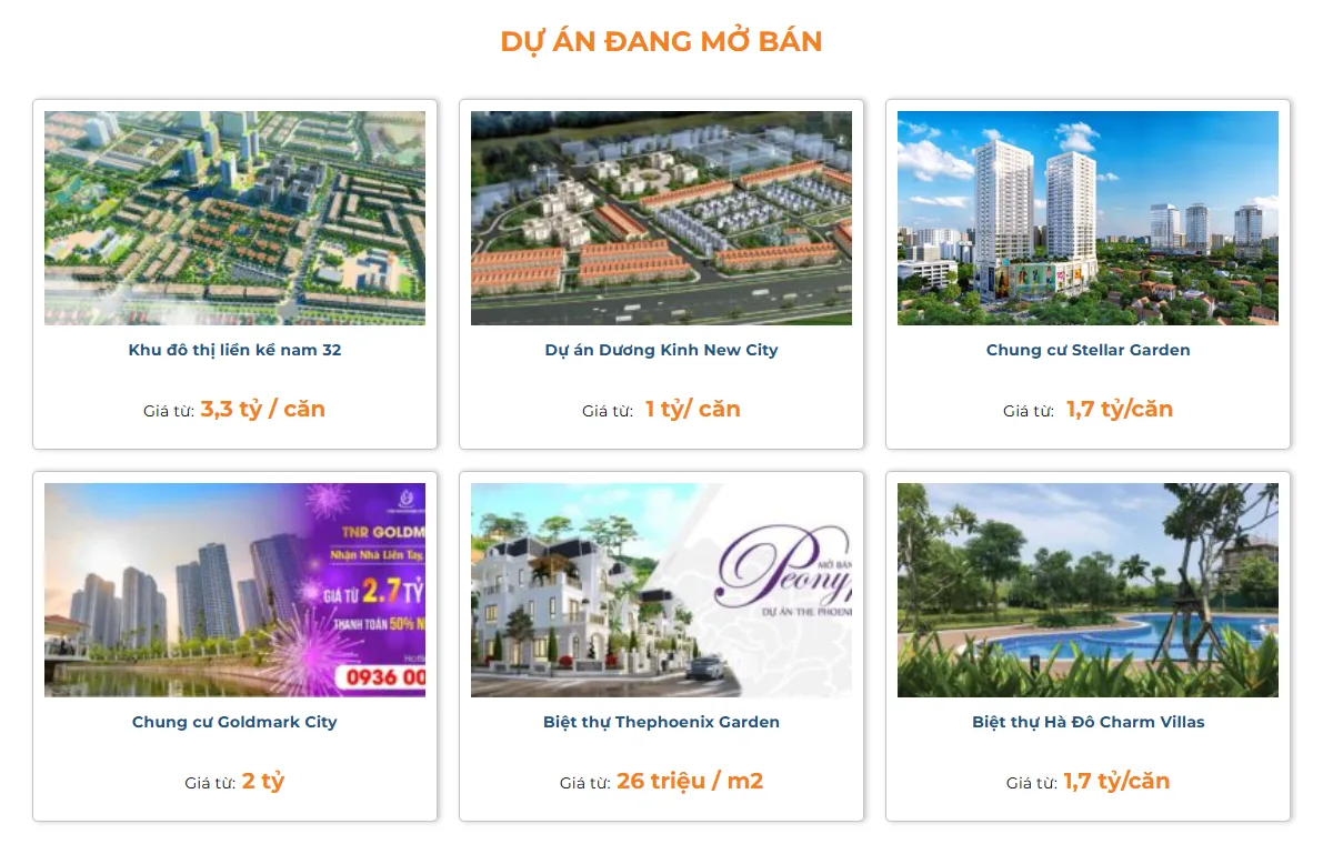 Thiết Kế Website Bất Động Sản MA-547