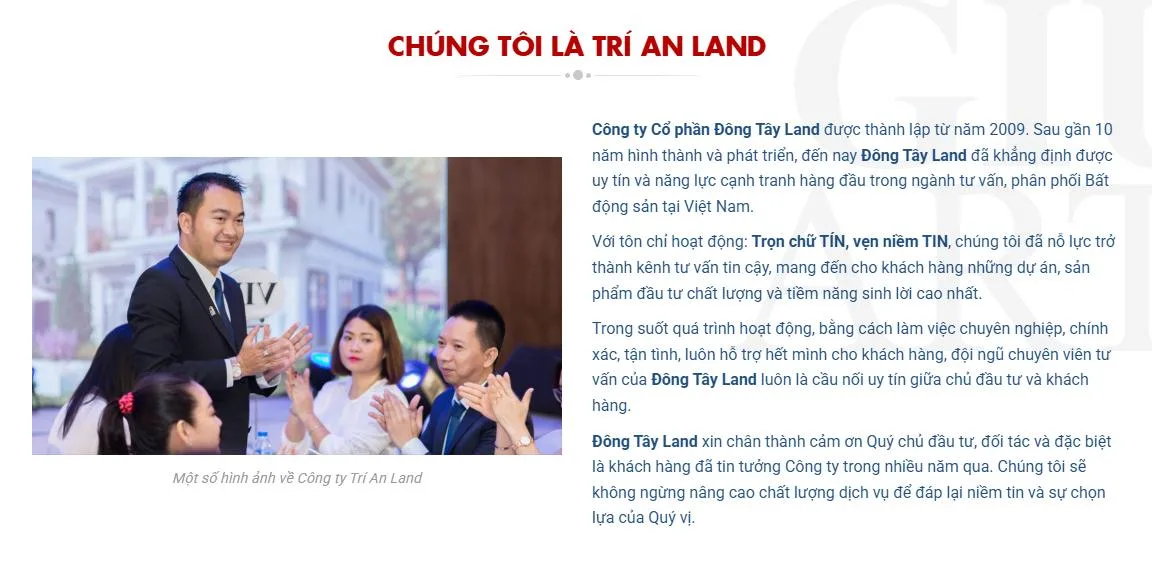 Thiết Kế Website Bất Động Sản MA-578