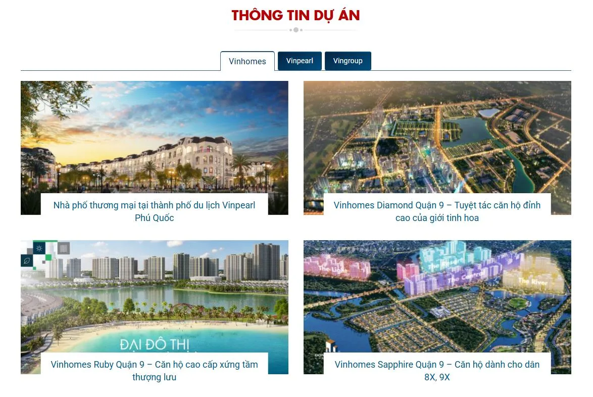 Thiết Kế Website Bất Động Sản MA-578
