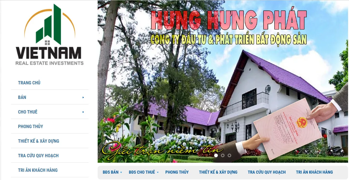 Thiết Kế Website Bất Động Sản MA-597