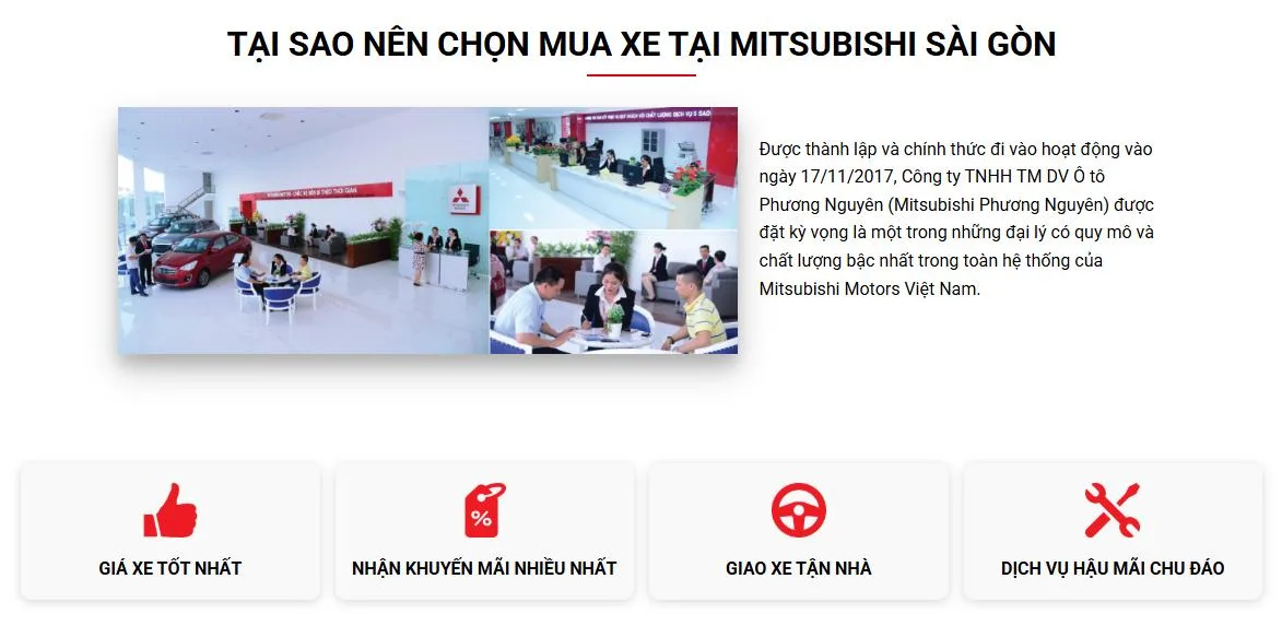 Thiết Kế Website Đại Lý Xe Mitsubishi MA-494
