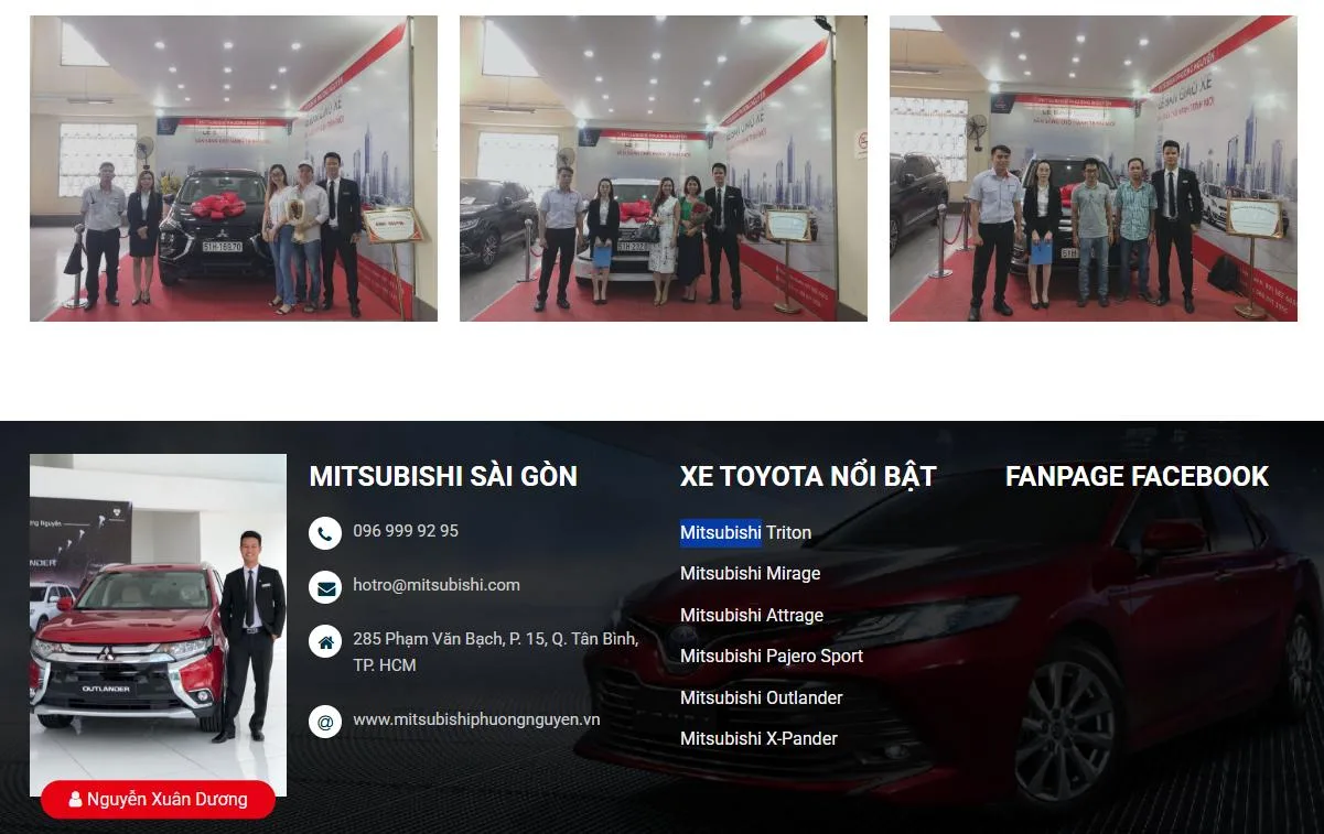 Thiết Kế Website Đại Lý Xe Mitsubishi MA-494