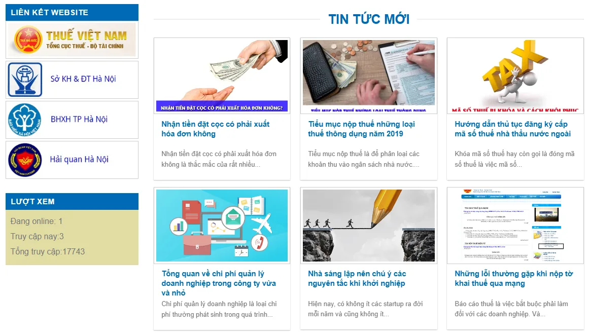 Thiết Kế Website Kế Toán MA-550