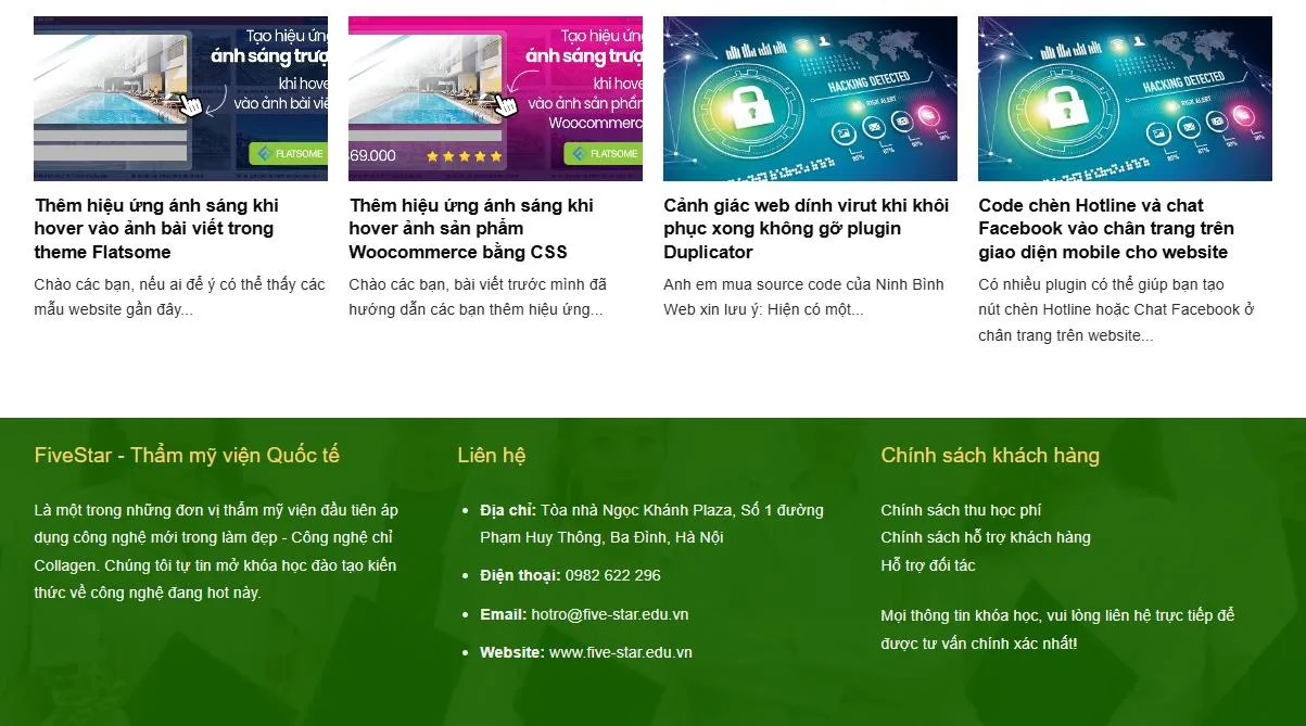 Thiết Kế Website Làm Đẹp MA-503
