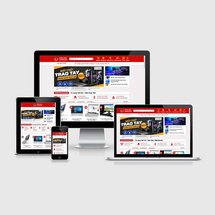 Thiết Kế Website Bán Laptop - Máy Tính - Máy In MA-657