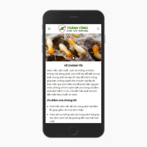 Mẫu Website Dịch Vụ Diệt Côn Trùng MA-660