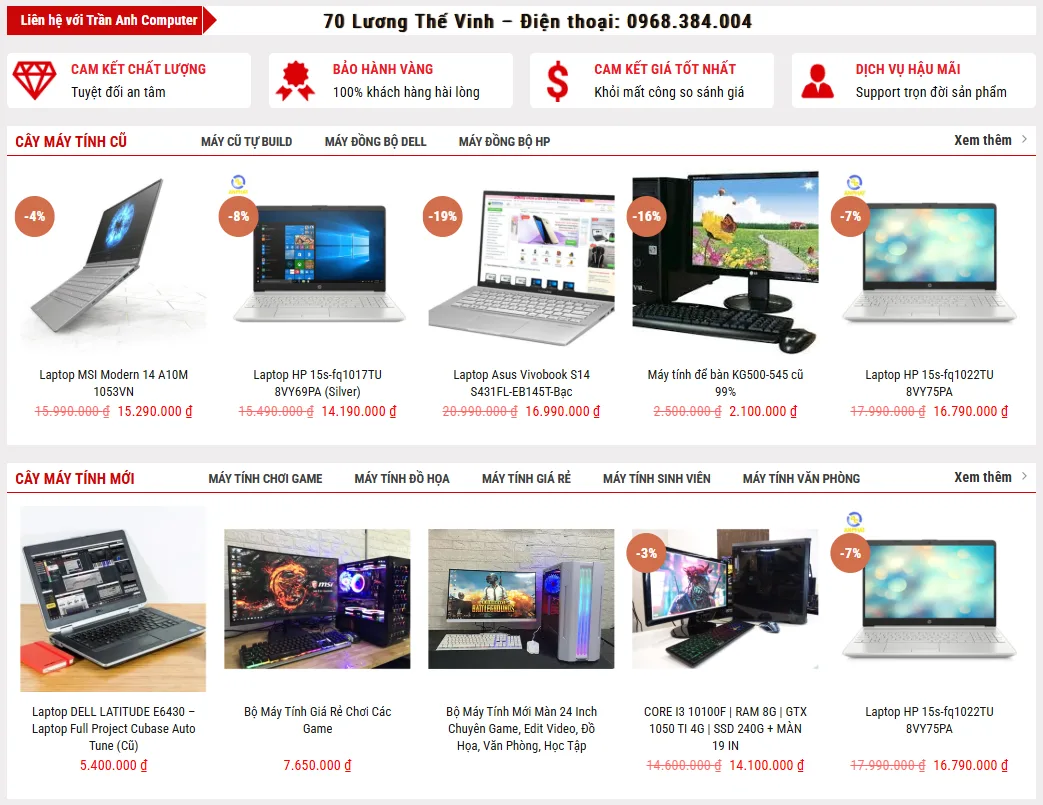 Thiết Kế Website Bán Laptop - Máy Tính - Máy In MA-657