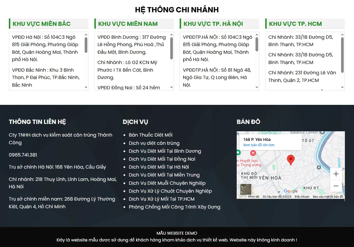 Thiết Kế Website Dịch Vụ Diệt Côn Trùng MA-660