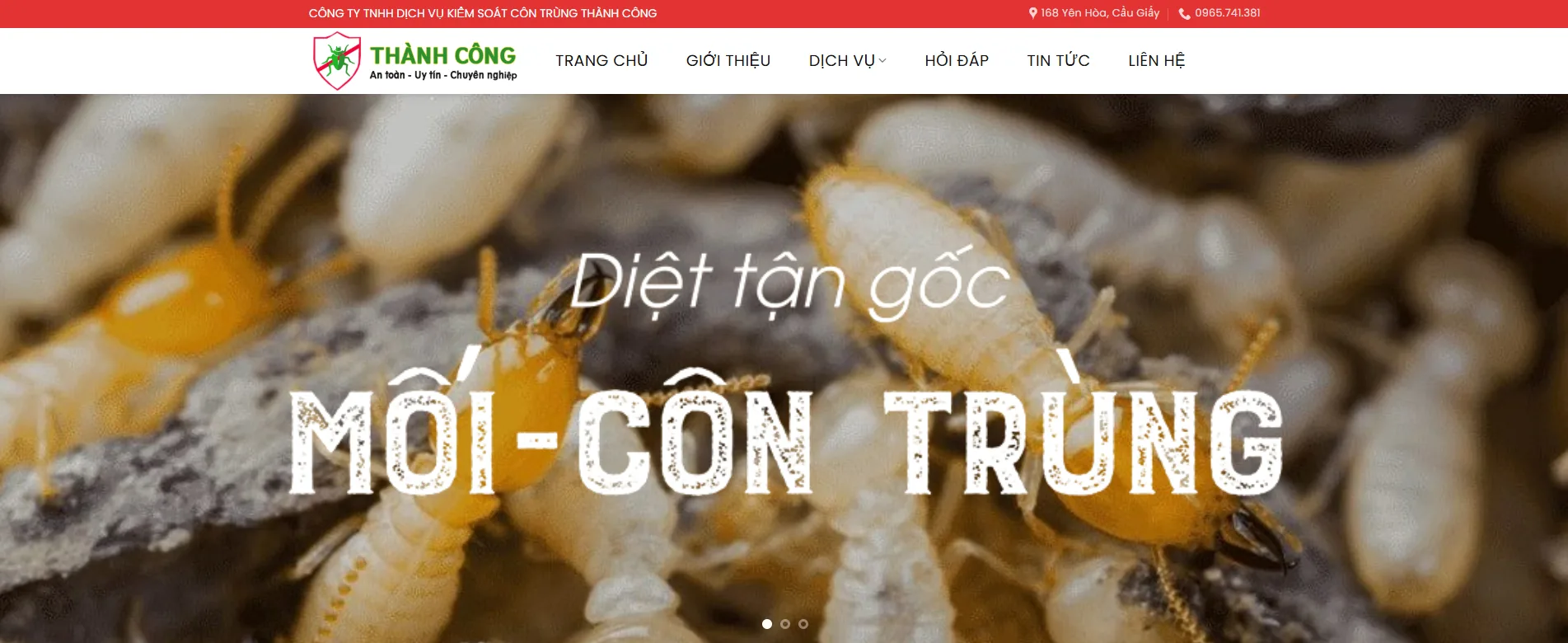Thiết Kế Website Dịch Vụ Diệt Côn Trùng MA-660