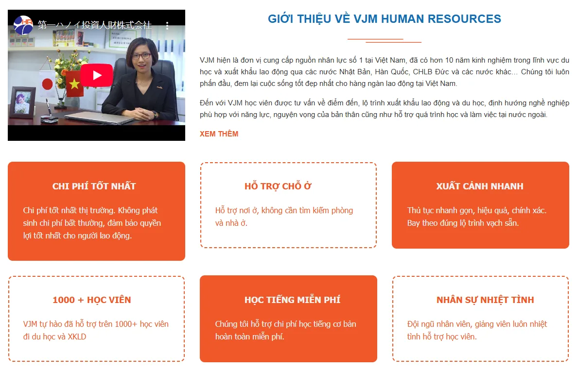 Thiết Kế Website Du Học - Xuất Khẩu Lao Động MA-661