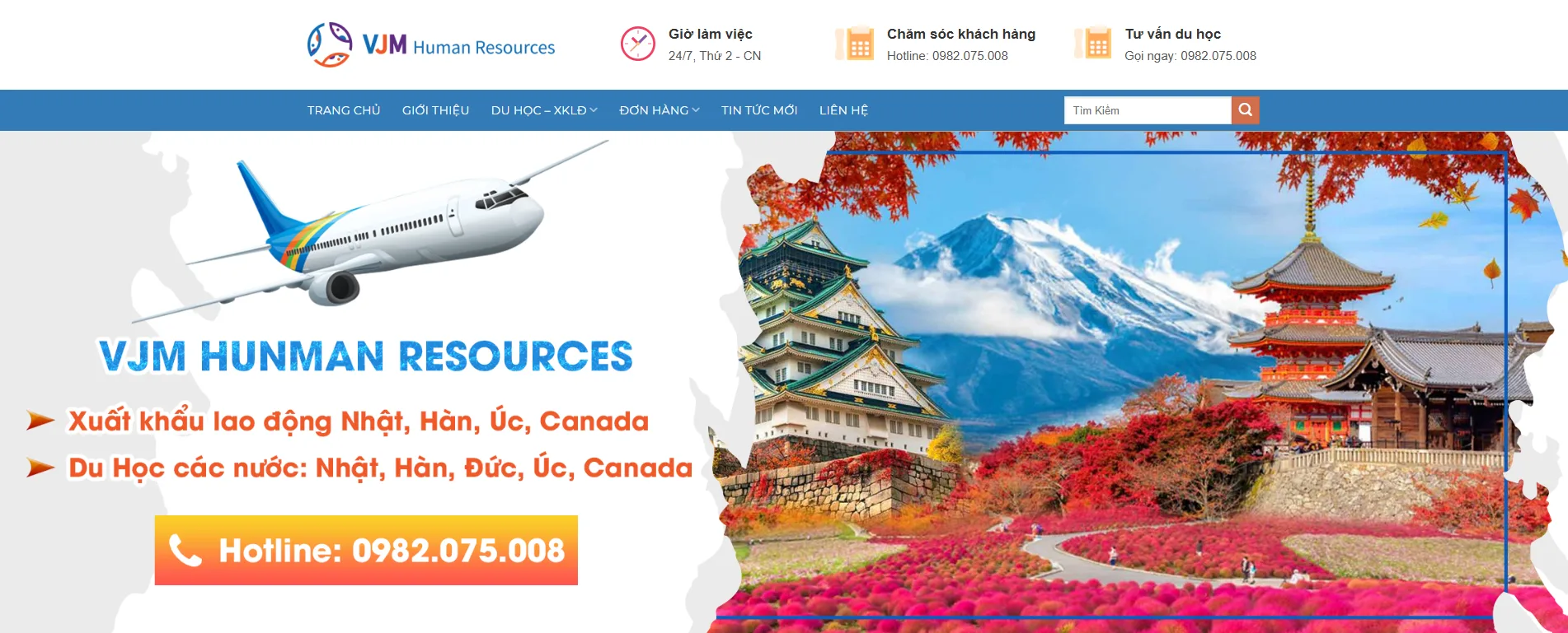 Thiết Kế Website Du Học - Xuất Khẩu Lao Động MA-661