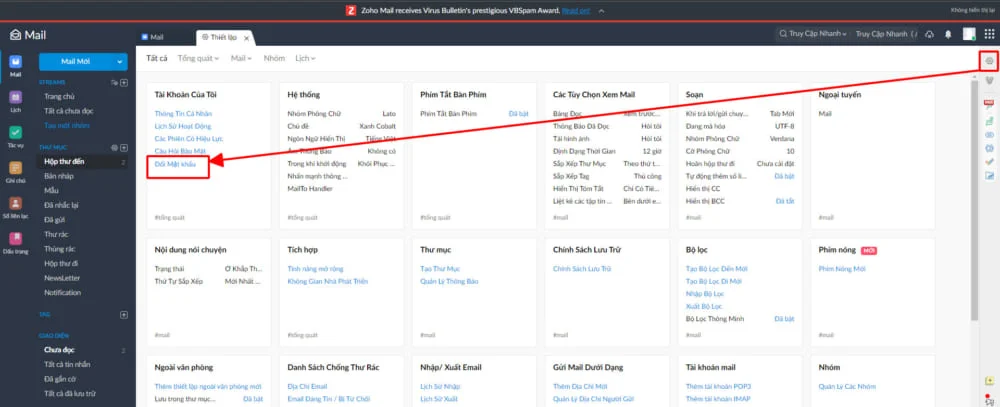 Hướng dẫn sử dụng Zoho email theo tên miền