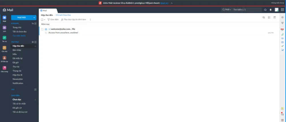Hướng dẫn sử dụng Zoho email theo tên miền