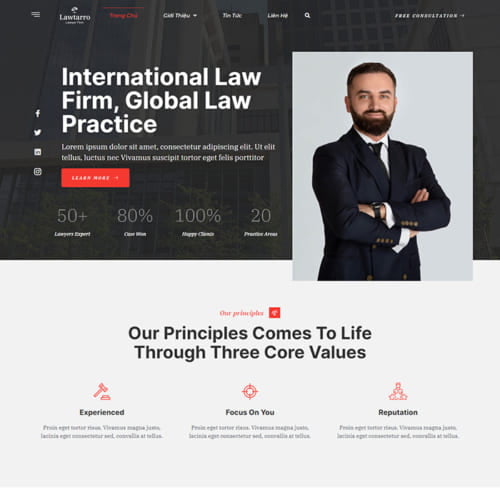 Mẫu Website Công Ty Luật EL-050