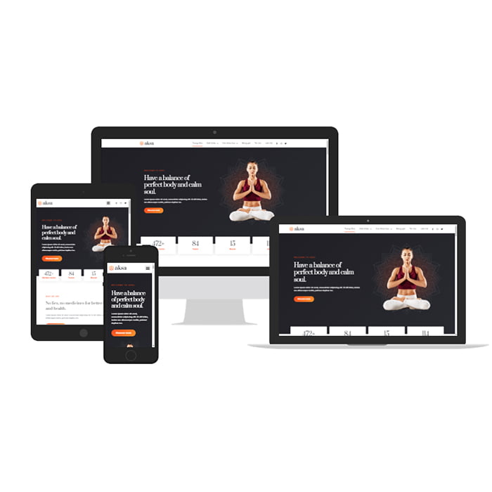 Mẫu Website Dịch Vụ Yoga EL-093
