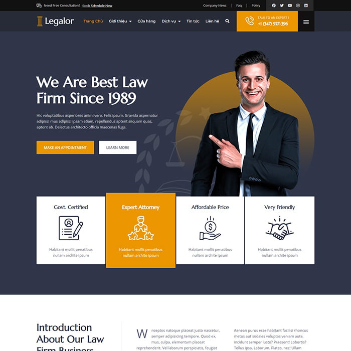 Mẫu Website Luật Sư EL-003