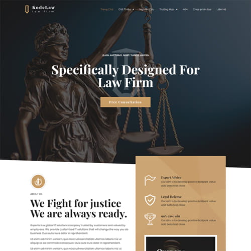 Mẫu Website Pháp Luật EL-149