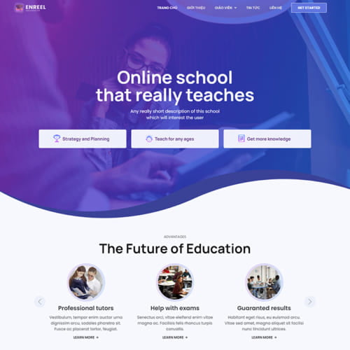 Mẫu Website Trường Học EL-022