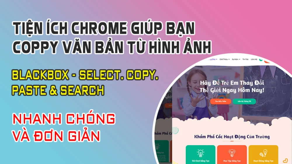 Tiện Ích Chrome Giúp Bạn Coppy Văn Bản Từ Hình Ảnh