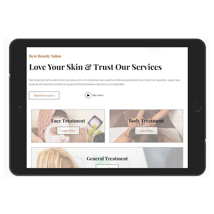 Mẫu thiết kế web Spa