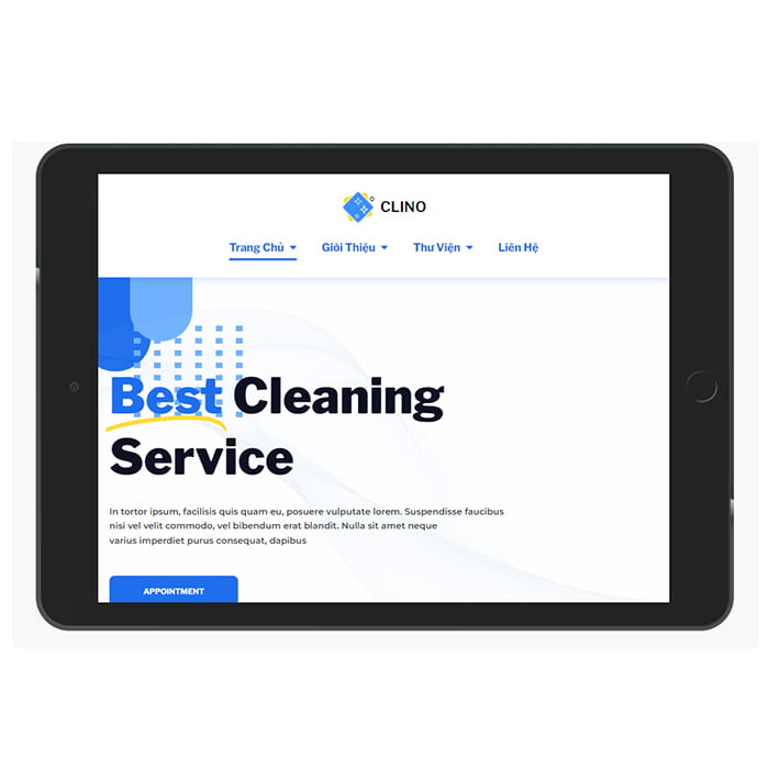 Mẫu website dịch vụ dọn vệ sinh