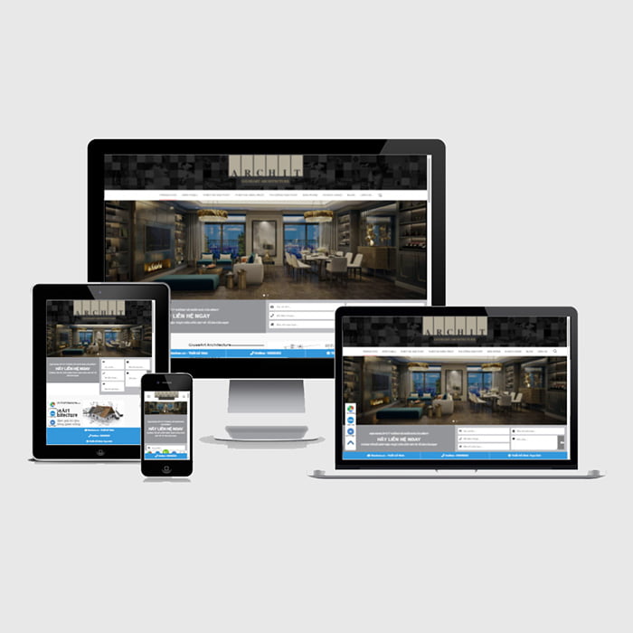 Mẫu website dịch vụ thiết kế kiến trúc nội thất