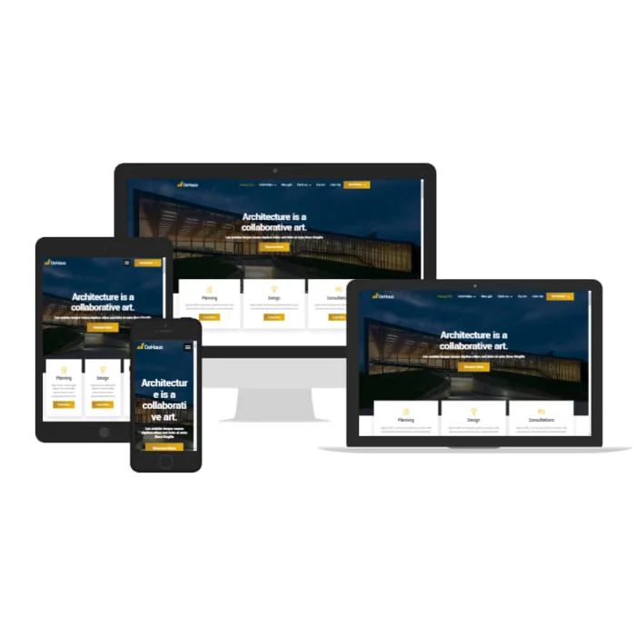 Mẫu website kiến trúc, xây dựng