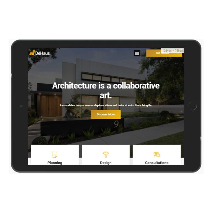 Mẫu website kiến trúc, xây dựng