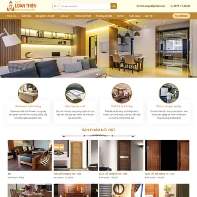 Mẫu website kinh doanh nội thất