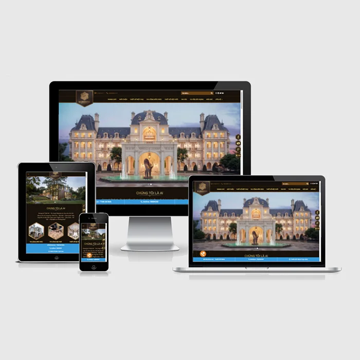Mẫu website thiết kế và thi công nội thất