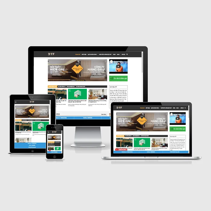 Mẫu website tư vấn - thi công nội thất