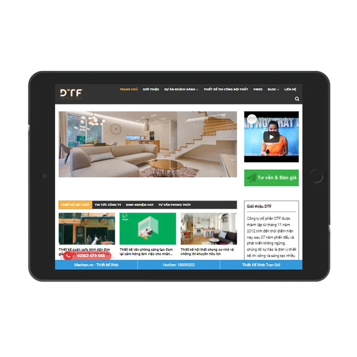Mẫu website tư vấn - thi công nội thất