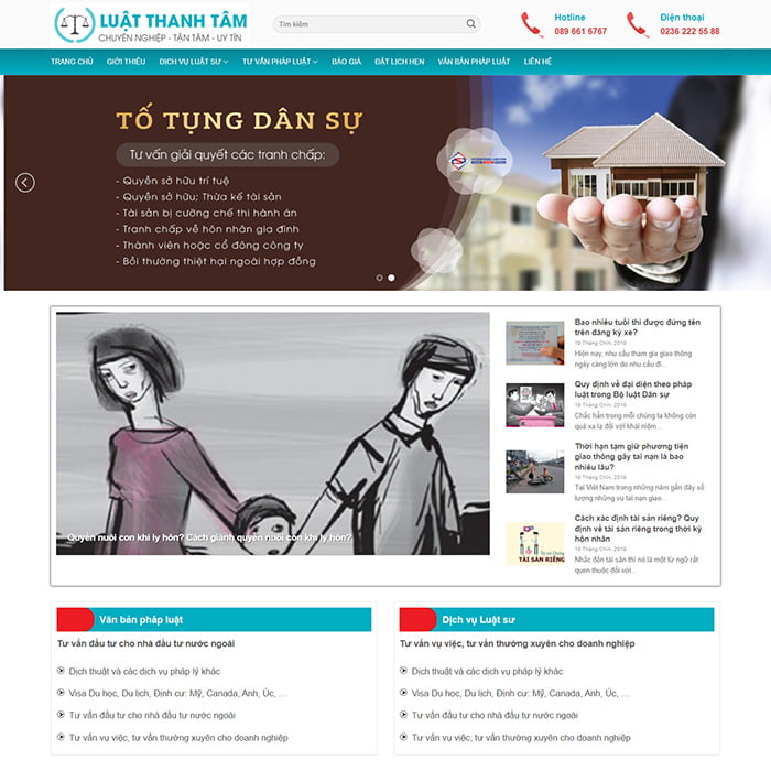 Thiết kế giao diện web công ty luật