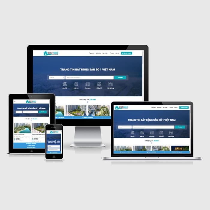Thiết kế giao diện website kinh doanh bất động sản