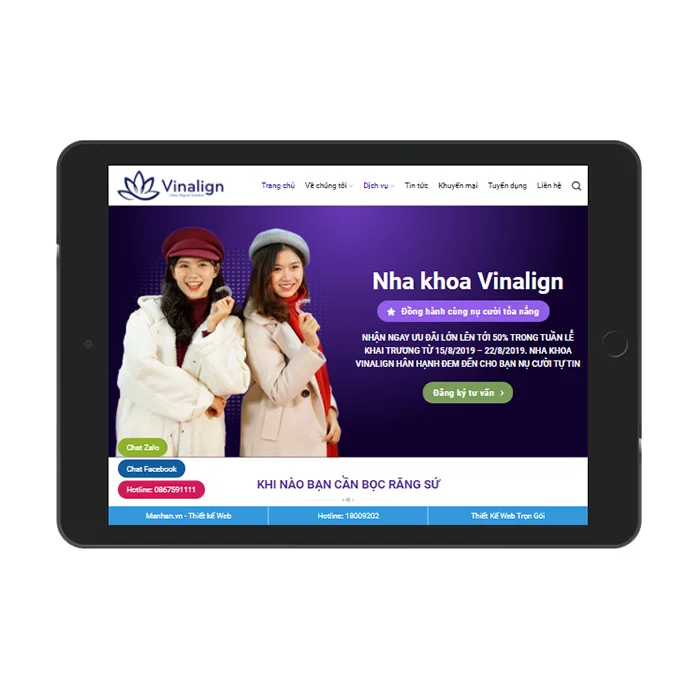Thiết kế mẫu web nha khoa chuyên nghiệp
