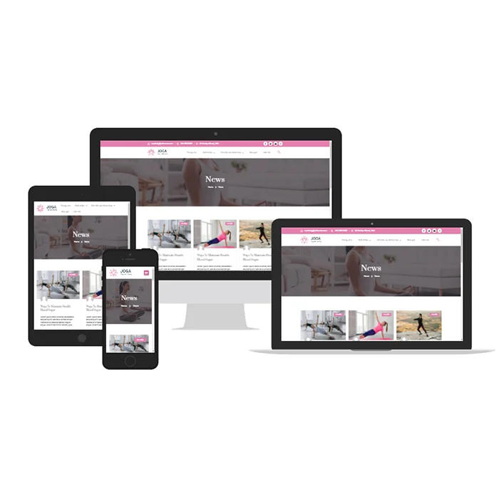 Thiết Kế Mẫu Website Dạy Yoga