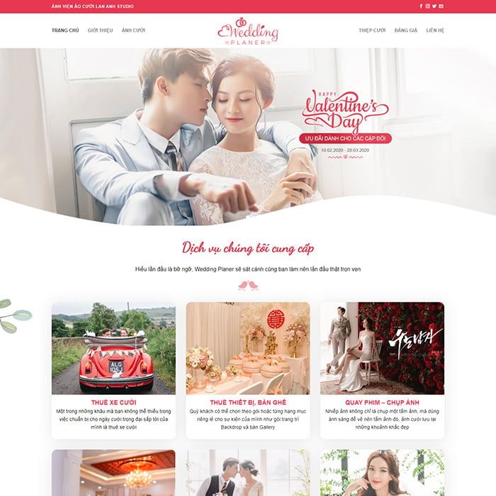 Thiết kế mẫu website Studio