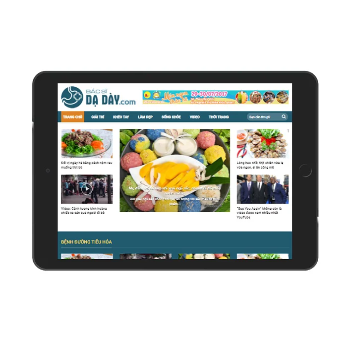 Thiết kế trang website tin tức