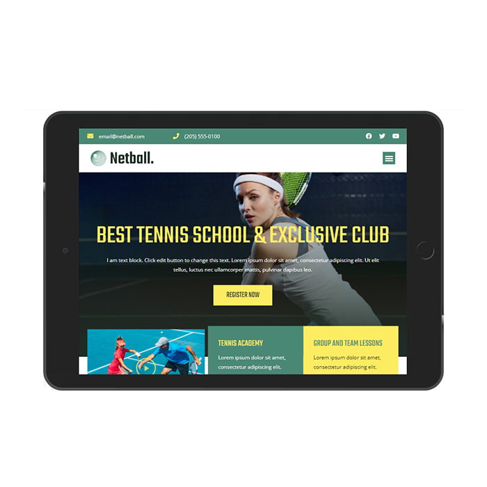 Thiết kế website dịch vụ cho thuê sân Tennis