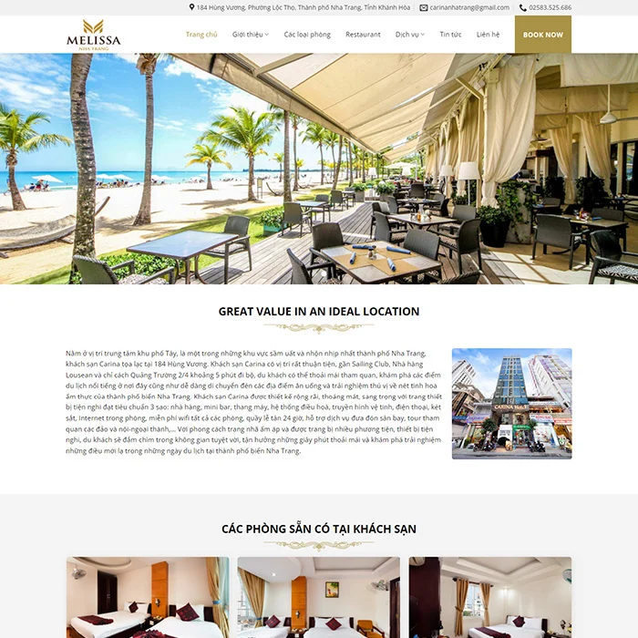 Thiết kế website dịch vụ khách sạn