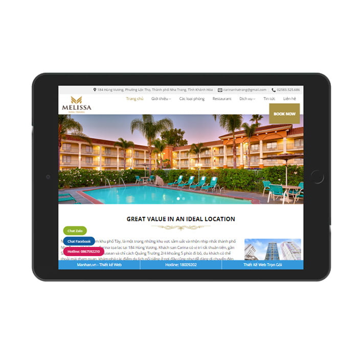Thiết kế website dịch vụ khách sạn