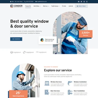 Thiết kế website dịch vụ sửa chữa nhà