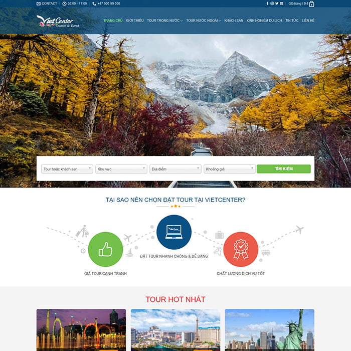 Thiết kế website du lịch lữ hành